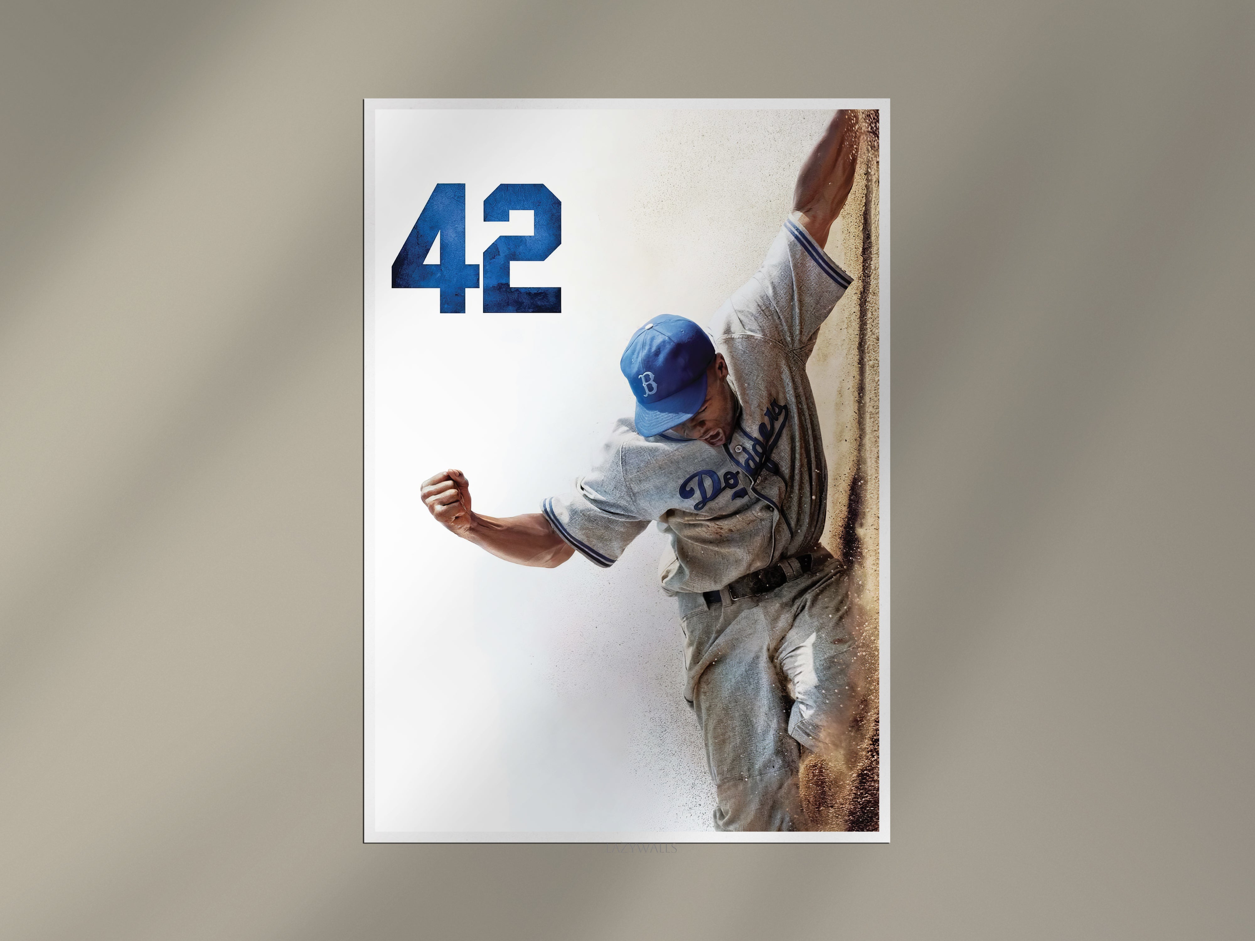 42 Baseball Legend Wall Art Print | Vintage Sports Poster Decor Lazywalls